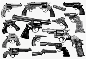 guns
 realistic tattoo idea
