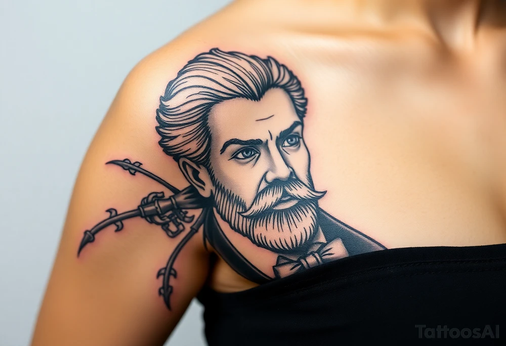 uma tatuagem que expresse a filosofia do bem e do mal de Nietzsche tattoo idea