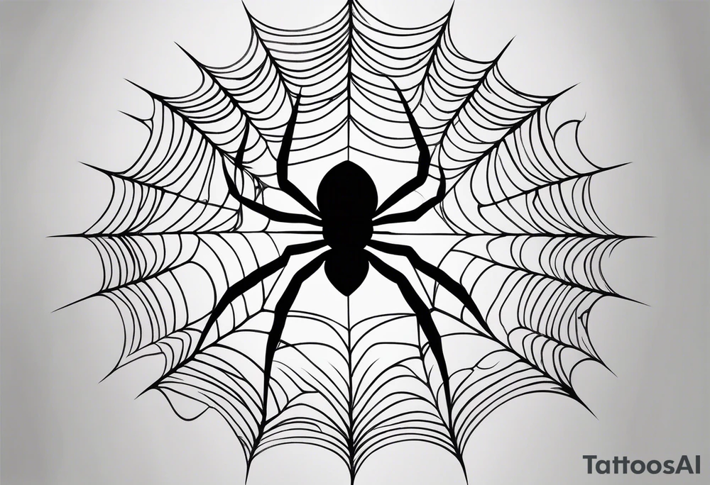Spider web tattoo idea