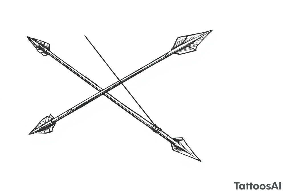 Bow arrow tattoo idea