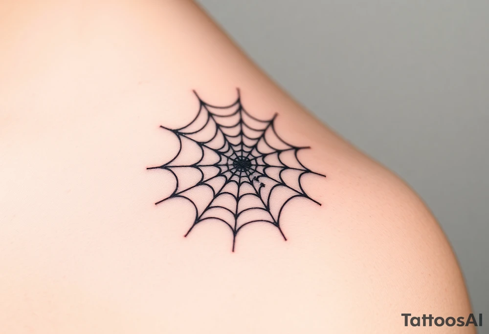 Spider web tattoo idea