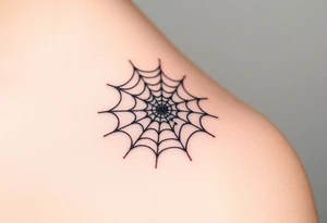 Spider web tattoo idea