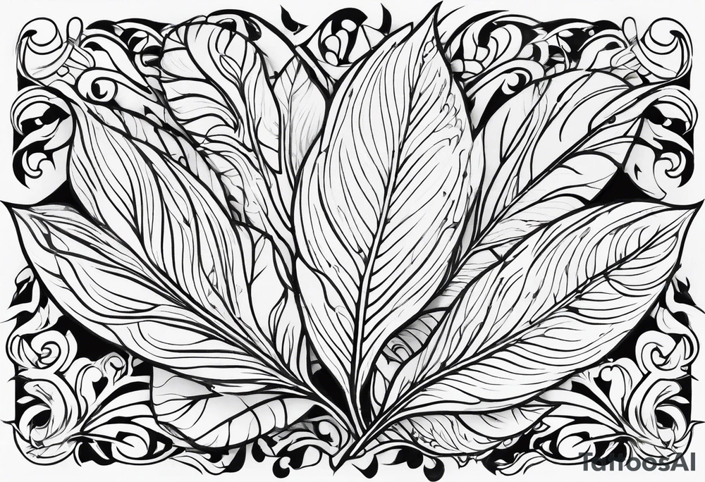 Leaf tattoo idea