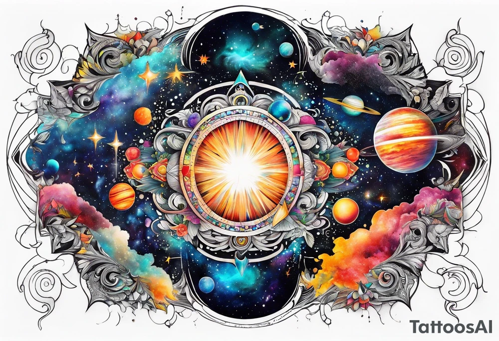 The expansion of the universe from the big bang tattoo idea