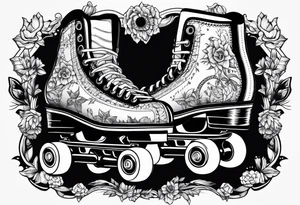 Roller skates tattoo idea