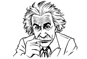 Einstein at a bank tattoo idea