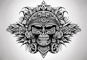 Mayan theme sunglasses tattoo idea