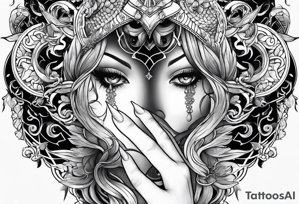 Crossing fingers tattoo idea