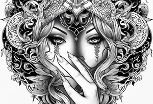 Crossing fingers tattoo idea
