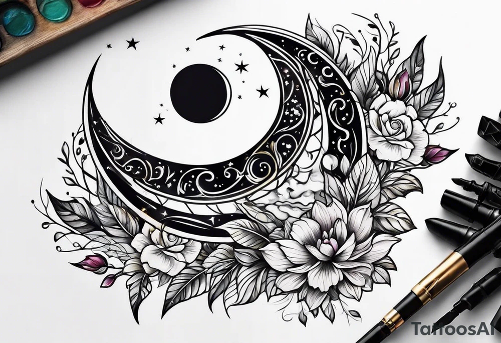 Half moon tattoo idea