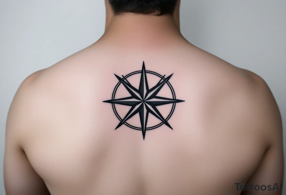 Double layered Compass rose tattoo idea