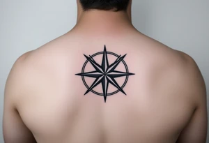 Double layered Compass rose tattoo idea