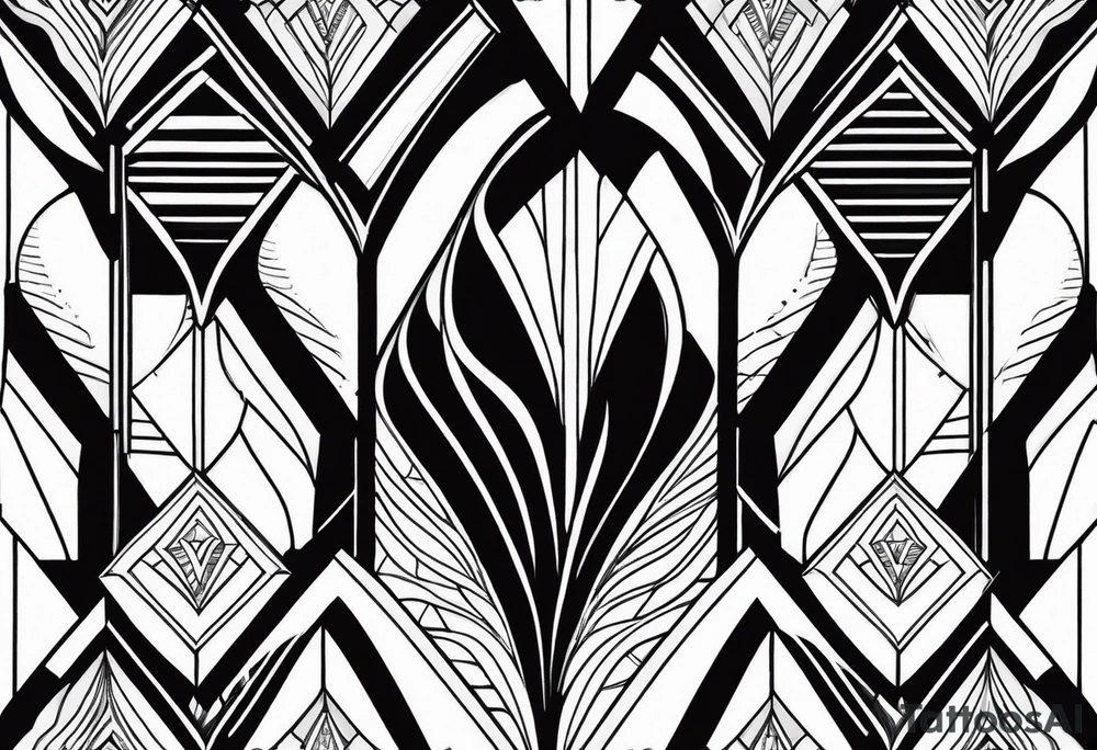 Art Deco Patterns STRIPES tattoo idea