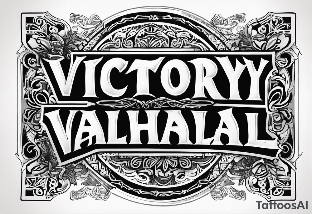 VICTORY OR VALHALLA tattoo idea