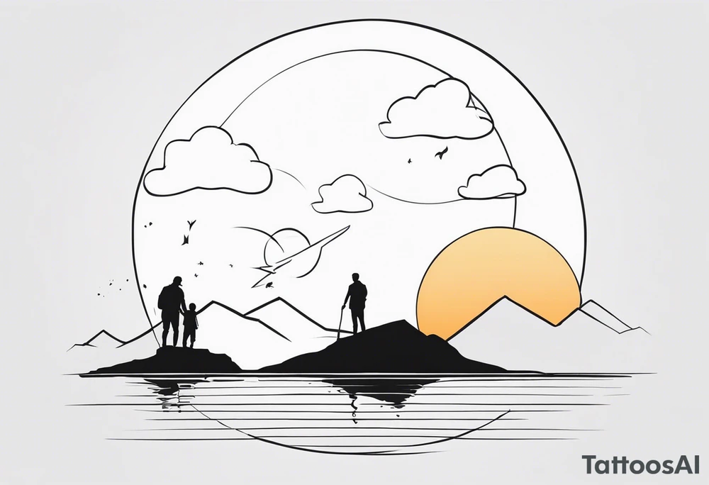 Father and son tattoo idea