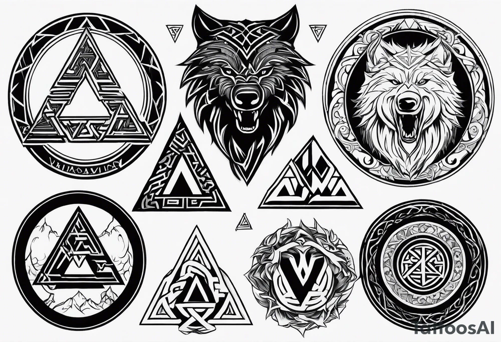 Valhalla
Sword shield valknut dragon bear wolf tattoo idea
