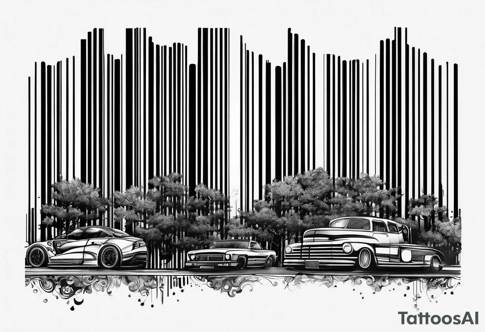 Happiness into a barcode tattoo idea