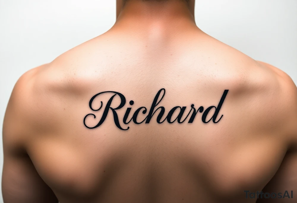 Easy Unique womans arm tattoo with the name Richard  in it tattoo idea