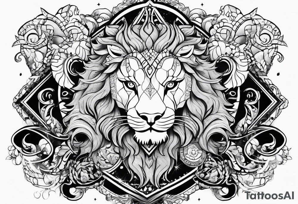 Scorpio and Leo mix  for couple tattoo idea
