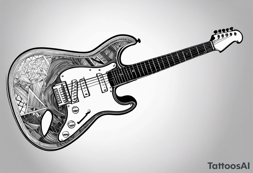 Electric guitar tattoo idea