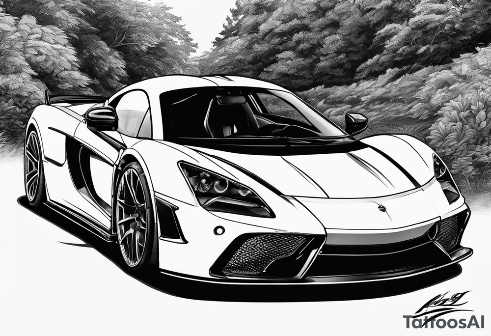 Sportscar with Legs instead of wheels tattoo idea