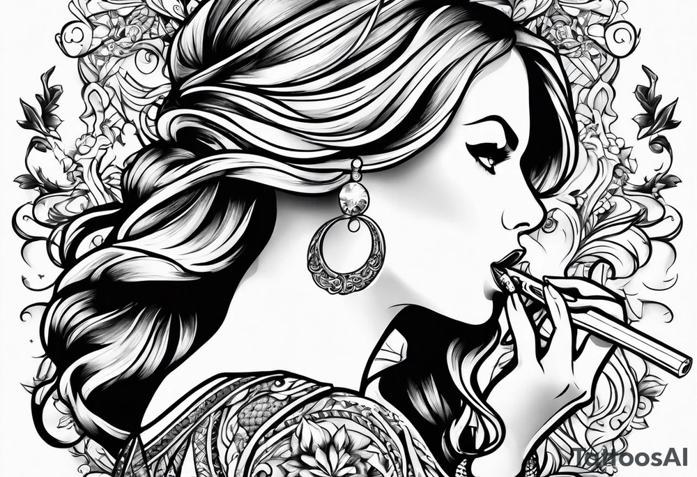 taylor swift smoking cigarette tattoo idea