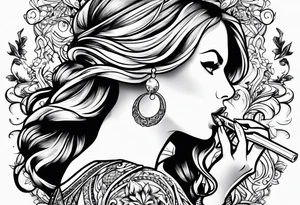 taylor swift smoking cigarette tattoo idea