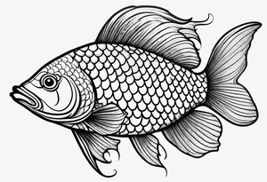fish scale pattern tattoo idea