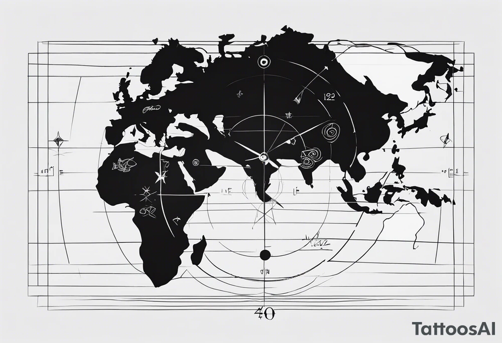 Equator line coordinates tattoo idea