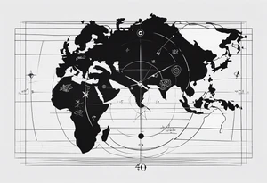 Equator line coordinates tattoo idea