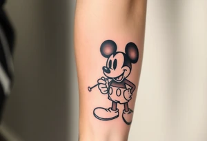Mickey mouse smoking a meth pipe tattoo idea