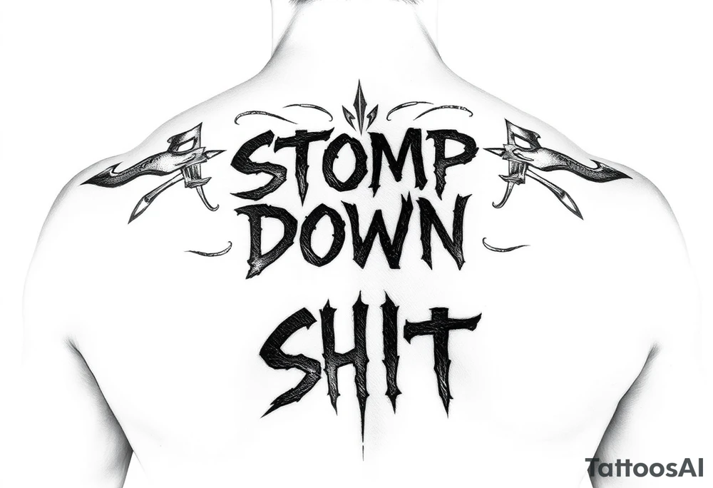 Stomp down shit tattoo idea