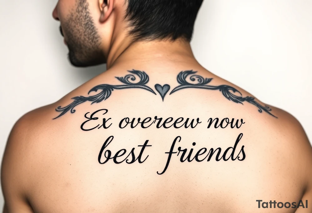Ex lovers now best friends tattoo idea