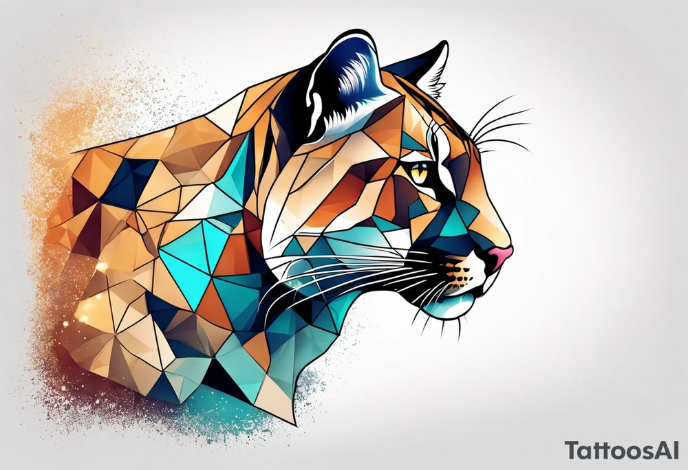 puma stalking tattoo idea