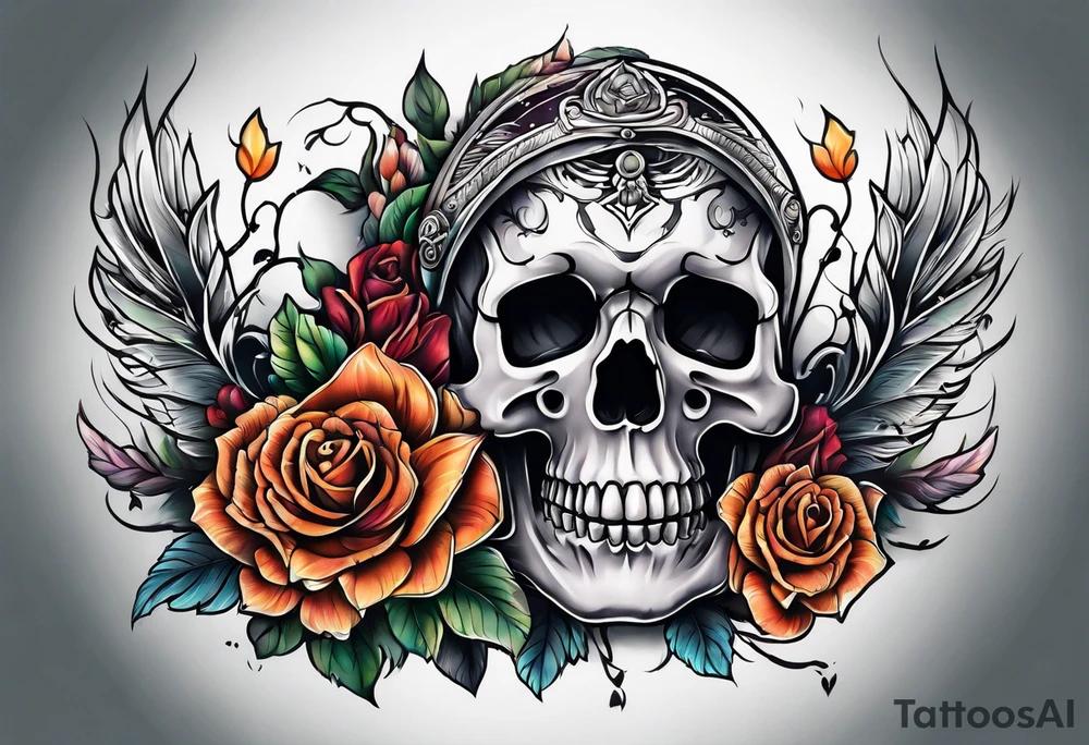 Skeleton hand tattoo idea