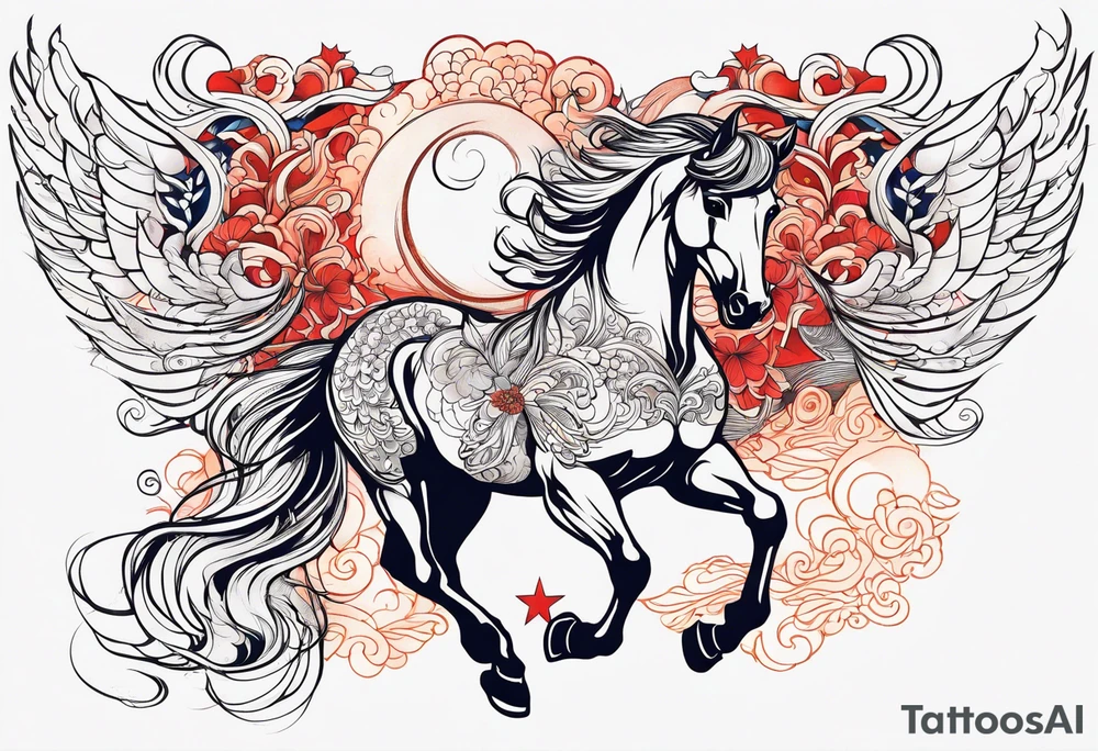 horse, trust, love, stars, maybe wings? tattoo idea