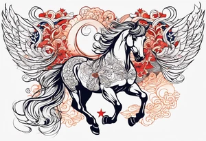 horse, trust, love, stars, maybe wings? tattoo idea