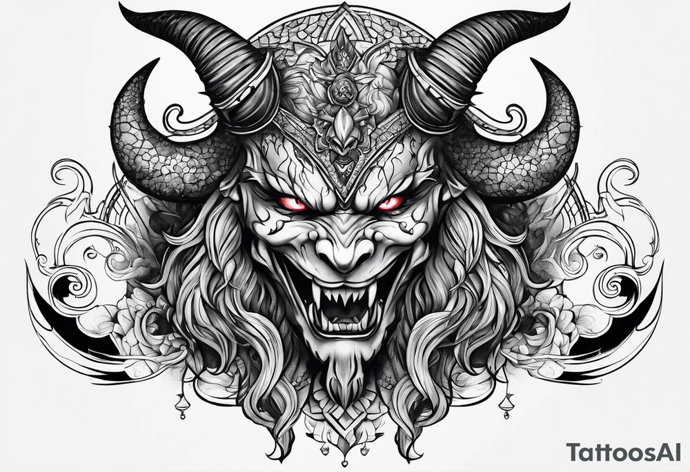 Demon tattoo idea
