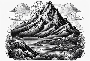 Volcan racines de lave tattoo idea