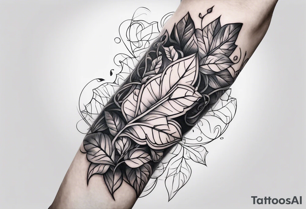 Ivy wrapped around arm tattoo idea