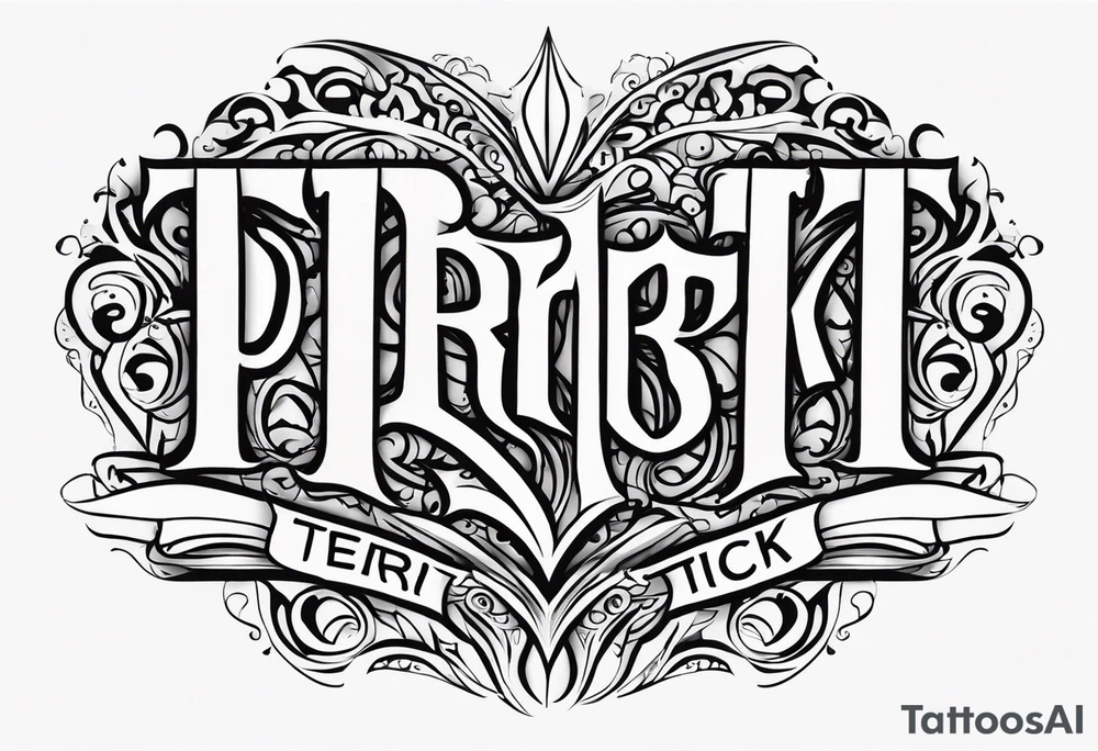 Terri and rick parents name tattoo idea