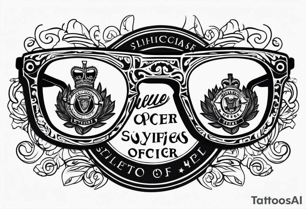 sunglasses Officer tattoo idea