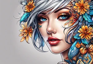 aster design tattoo idea