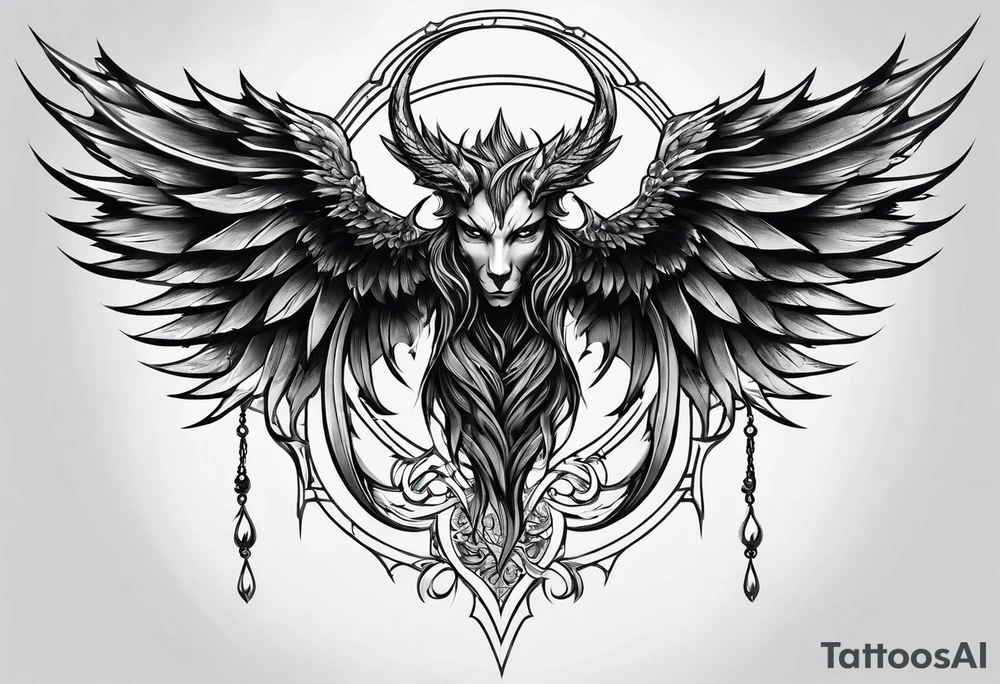 devil wing tattoo idea