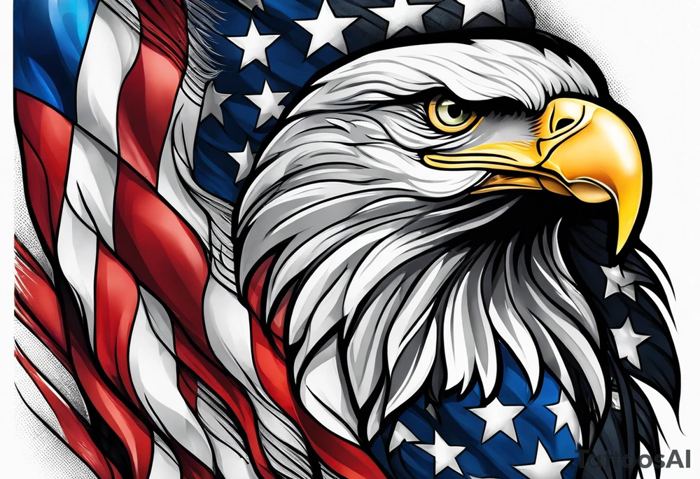 American flag tattoo idea