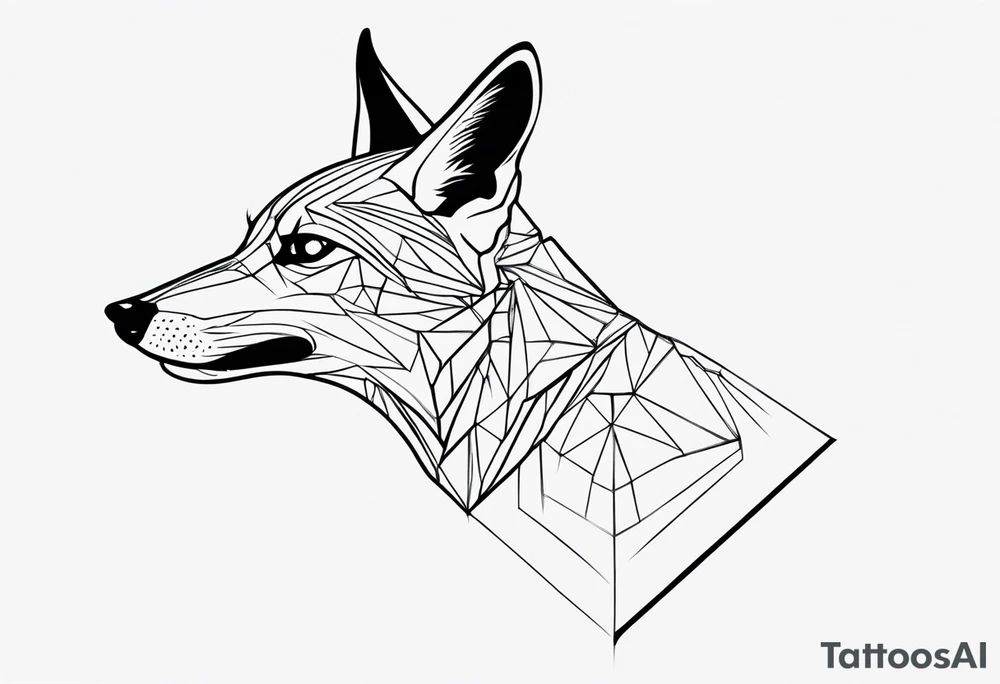 Jackal head tattoo idea