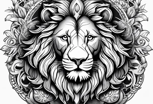 heraldic lion tattoo idea