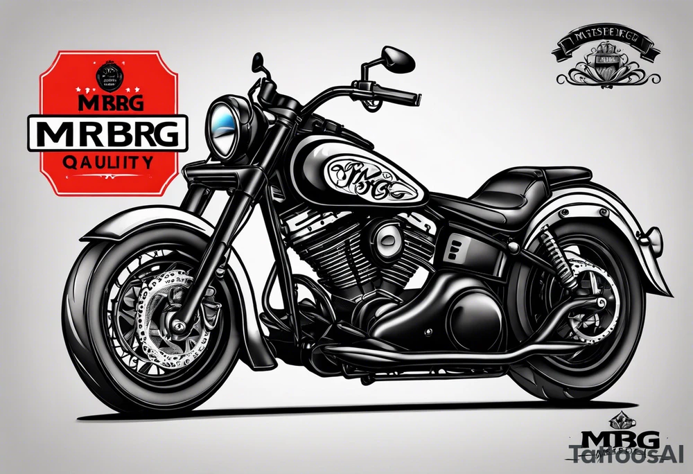 logo-type tattoo word "MRBG" tattoo idea