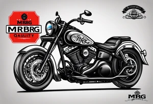 logo-type tattoo word "MRBG" tattoo idea