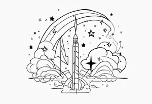 galaxy lightning tattoo idea